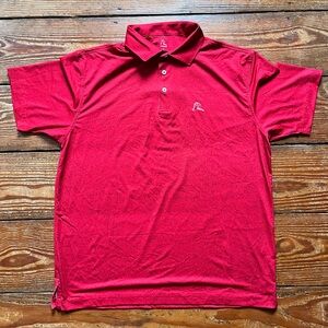 Rhoback red tiger polo large with flaws